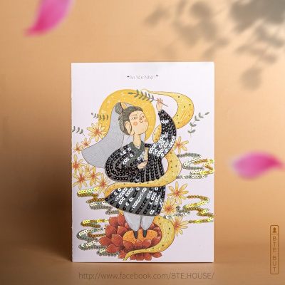 THIỆP THÊU TAY KIM SA - QUAN ÂM DƯƠNG LIỄU HÓA PHÉP